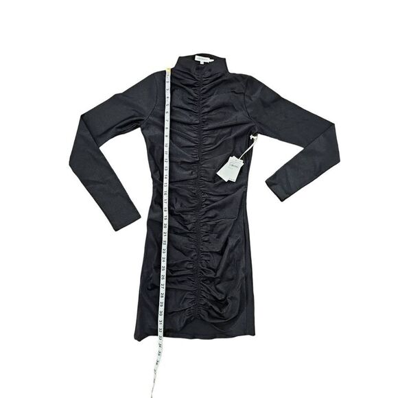 GOOD American High Shine Compression Ruched Mini Dress Sz 2 or M - Picture 12 of 13